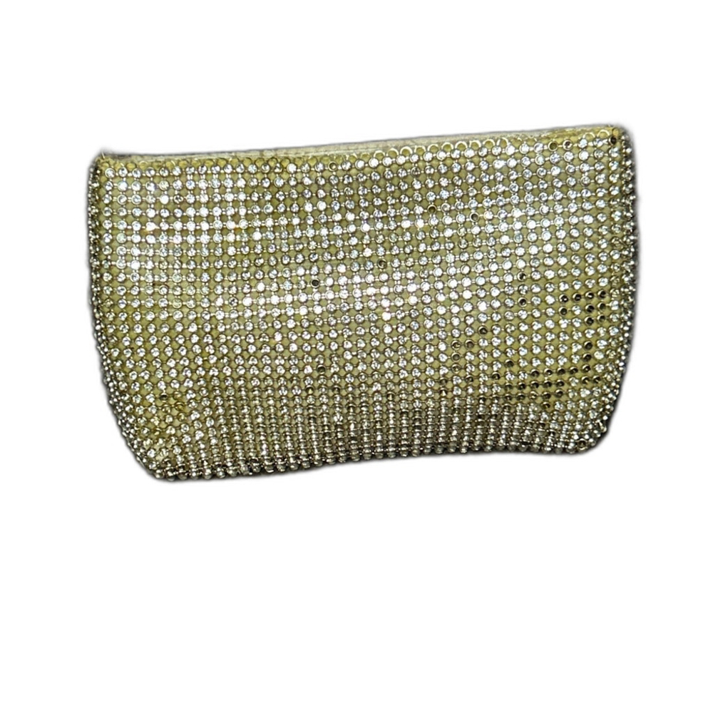 Gold Rhinestone Clutch Evening Bag